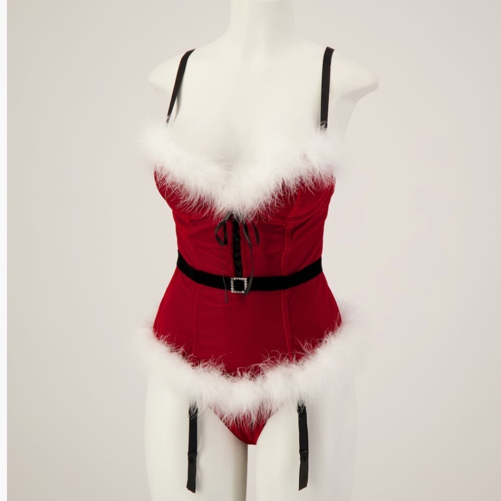 SEDUCTIVEWEAR By Cinema Etoile 3 Piece Santa Bustier Set Size XL Christmas